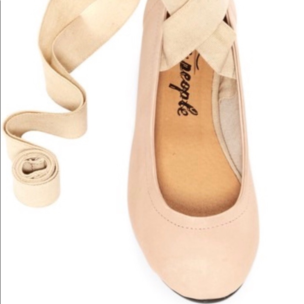 Free People Degas Beige Flats Shoes Size 39